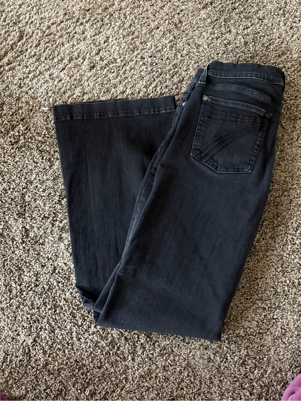 7 For All Mankind Black Bootcut Jeans